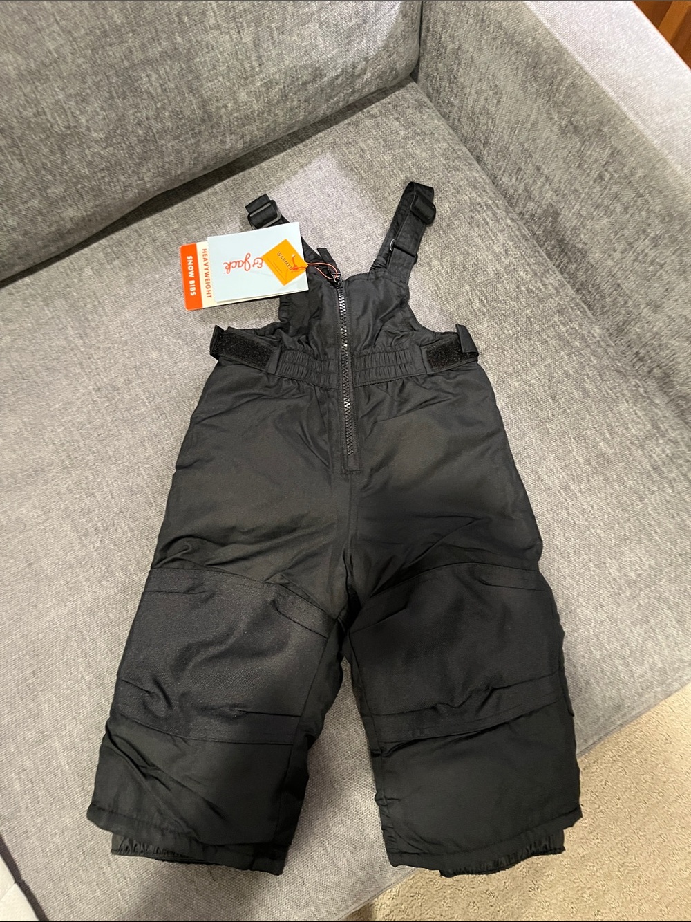 NWT Cat & Jack Black Kids Snow Overalls Bib